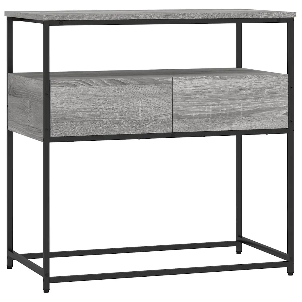 Tavolino Consolle Grigio Sonoma 75x40x75 cm Legno Multistrato 834158
