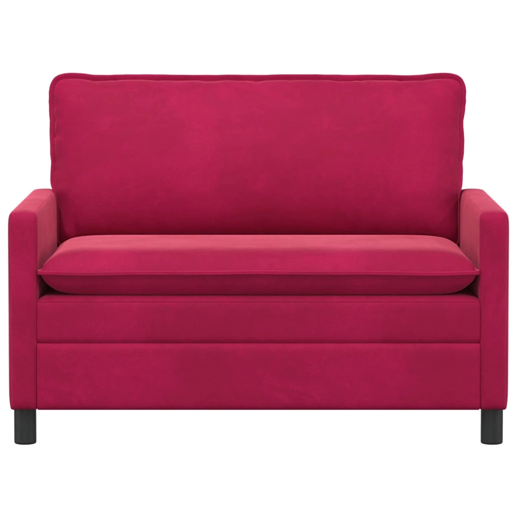 Divano Rosso Vino 126 x 81 x 87,5 cm Velluto