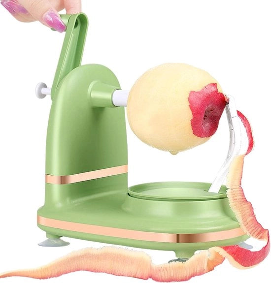 Manuale Frullatore per Frutta - Dispositivo Rotante per la Cucina - Macchina per Frullare Frutta con Acciaio Inossidabile PP - Ideale per l'Uso in Cucina a Casa - Verde chiaro