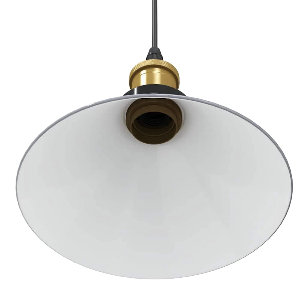 Lampada a sospensione vintage regolabile altezza 224 cm Ø 22 x 10 cm atmosfera accogliente arredamento moderno in metallo grigio 02_0058013