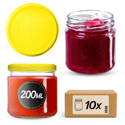 Barattoli per conserve KADAX Lerma 200ml 10 pezzi 66mm + coperchi "Giallo"