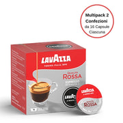 Lavazza capsule a modo mio qualita' rossa espresso 2 confezioni da 16 capsule ciascuna