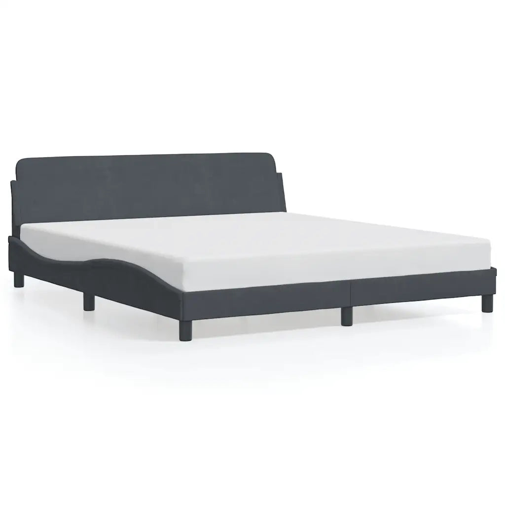 Struttura letto Dover Grigio Scuro 180x200 cm in Velluto 373337