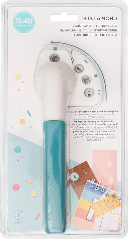 Herramienta multi-punch per cartellini di We R Memory Keepers - punteria per cartellini e riltool per fori