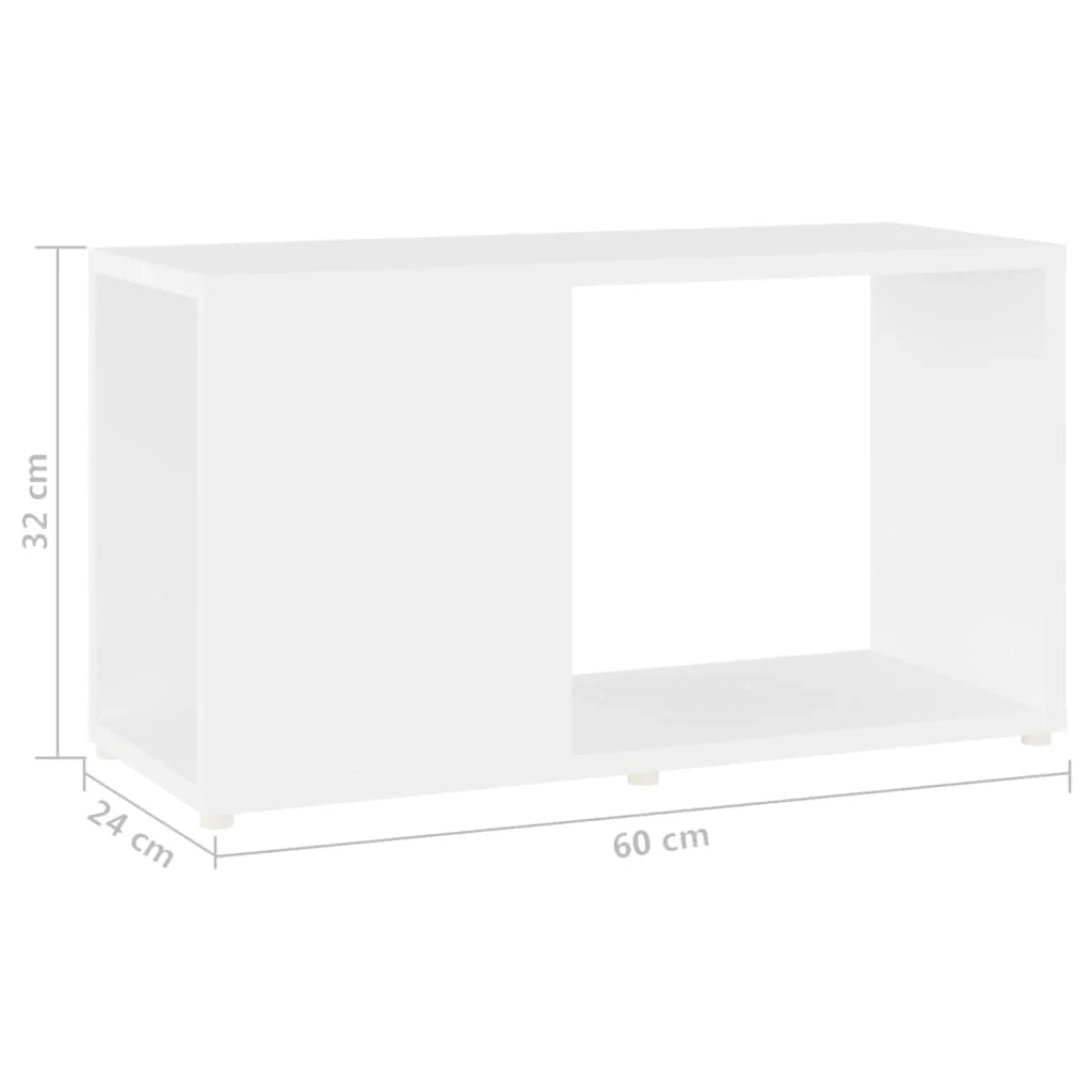 Mobile TV multimediale mensola TV credenza TV sala da pranzo soggiorno camera da letto 60 x 24 x 32 cm legno ingegnerizzato bianco 02_0026129