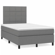 Giroletto a Molle con Materasso Grigio Scuro 120x190cm Tessuto 3269882