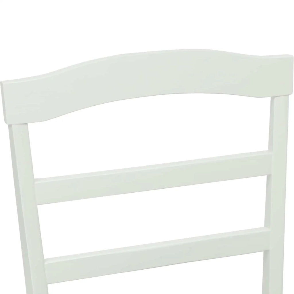 Sedia da pranzo 2 pcs Bianco e marrone Legno di gomma solido 42020499