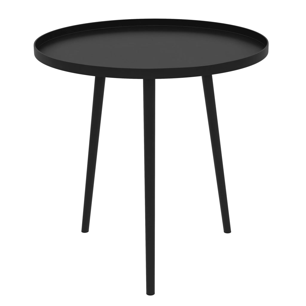 Tavolino da esterno rotondo ¨C zephmum ¨C acciaio nero 40x50 cm