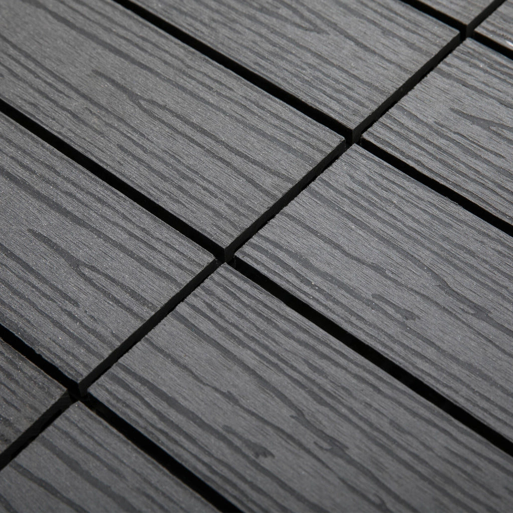 Pavimentazione per terrazzo ¨C zephmum ¨C Grigio, Polipropilene, 30x30 cm, 11 pcs