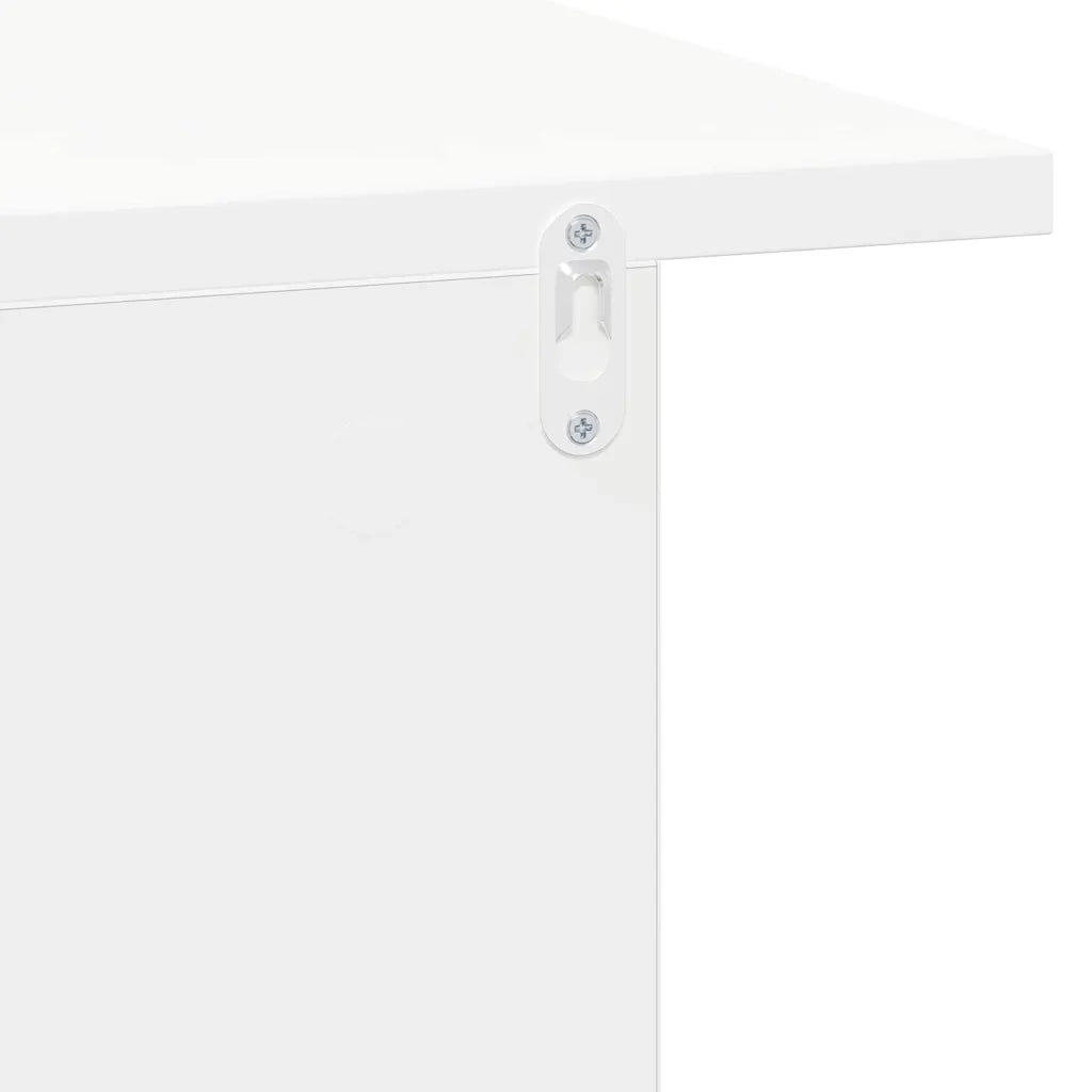 Comodino 2 pcs Bianco 40 x 30 x 25 cm Legno multistrato