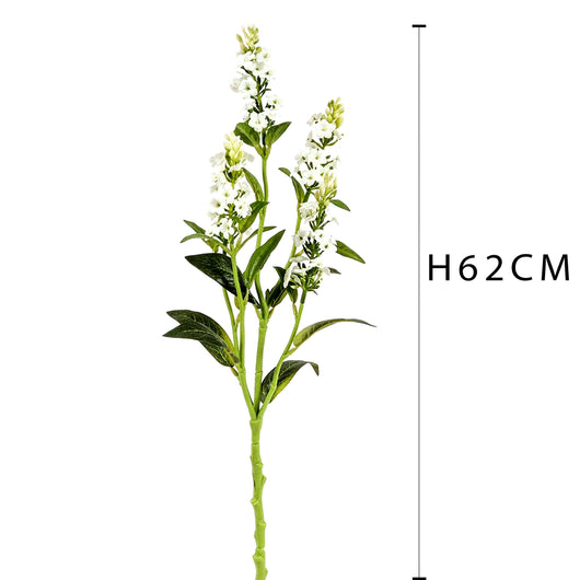 Set 6 Rami Artificiali di Bidens Composto da 5 Fiori Altezza 62 cm Bianco