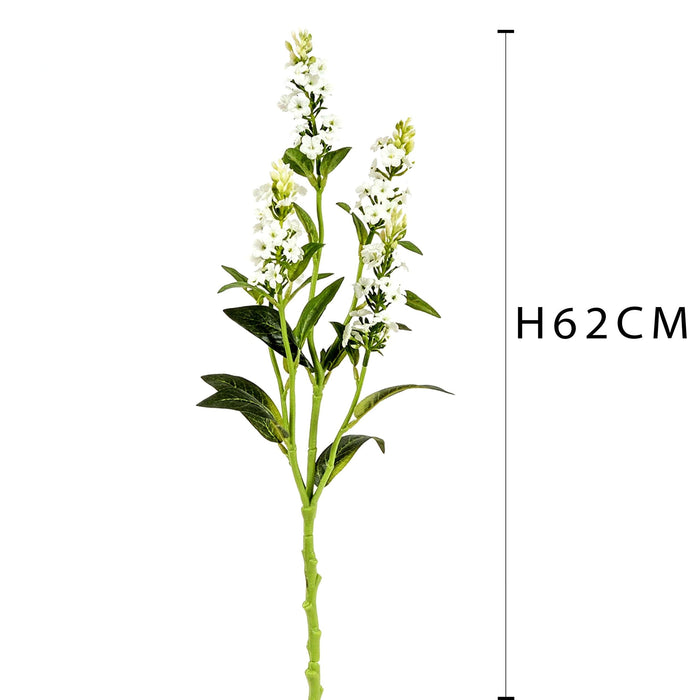 Set 6 Rami Artificiali di Bidens Composto da 5 Fiori Altezza 62 cm Bianco