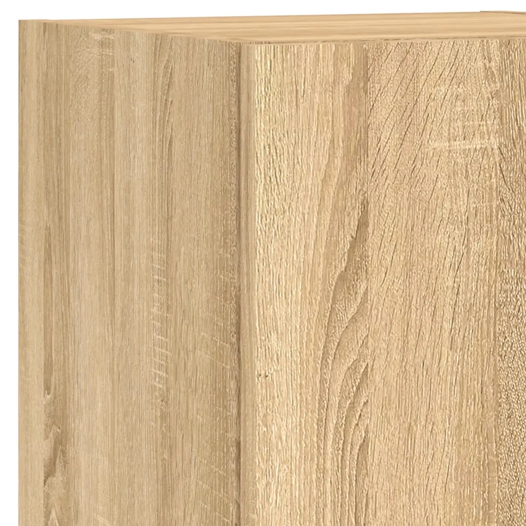 Mobili TV a Muro con LED 5pz Rovere Sonoma Legno Multistrato 3216606