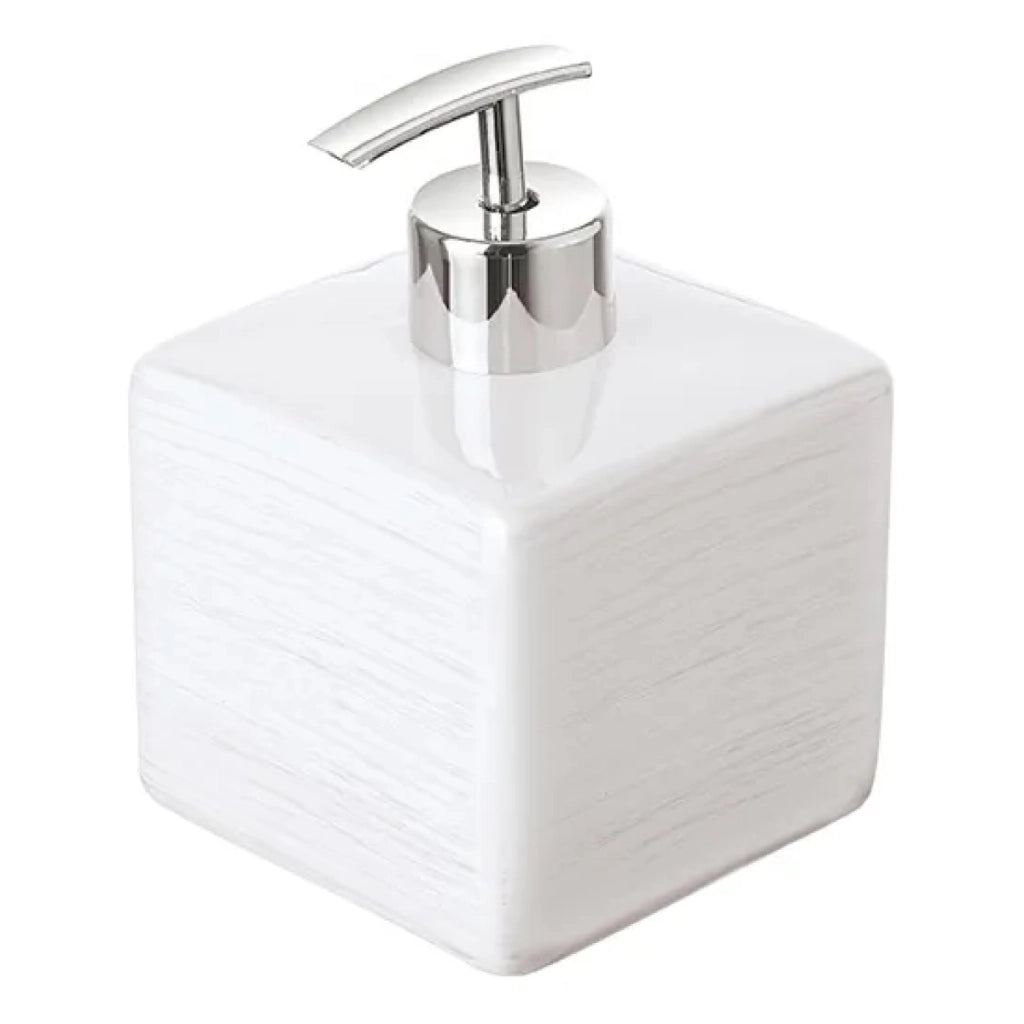 DOSASAPONE IN CERAMICA MODELLO CUBA DIM. CM(LXPXH):9,5X9,5X16 BIANCO   Idroweb