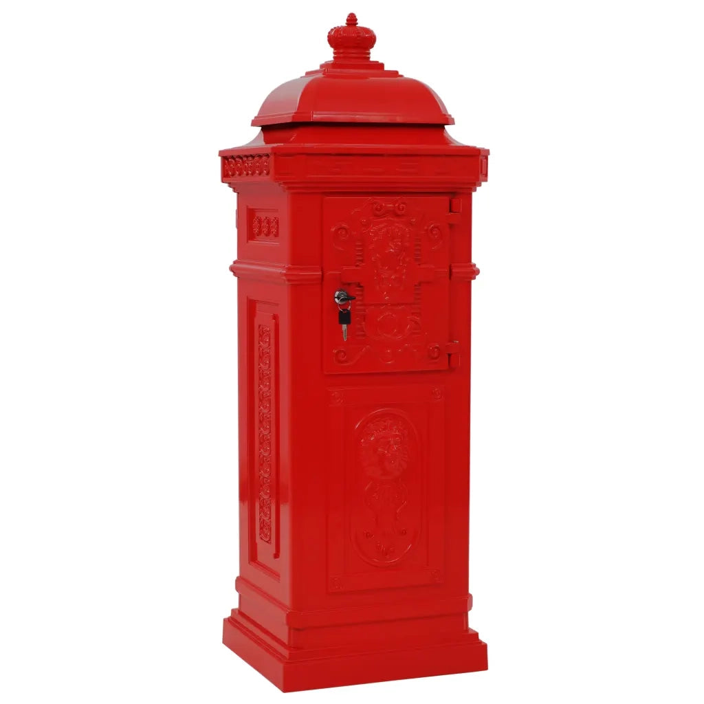 Cassetta della Posta in Alluminio Inossidabile Vintage Rossa CFW2613641