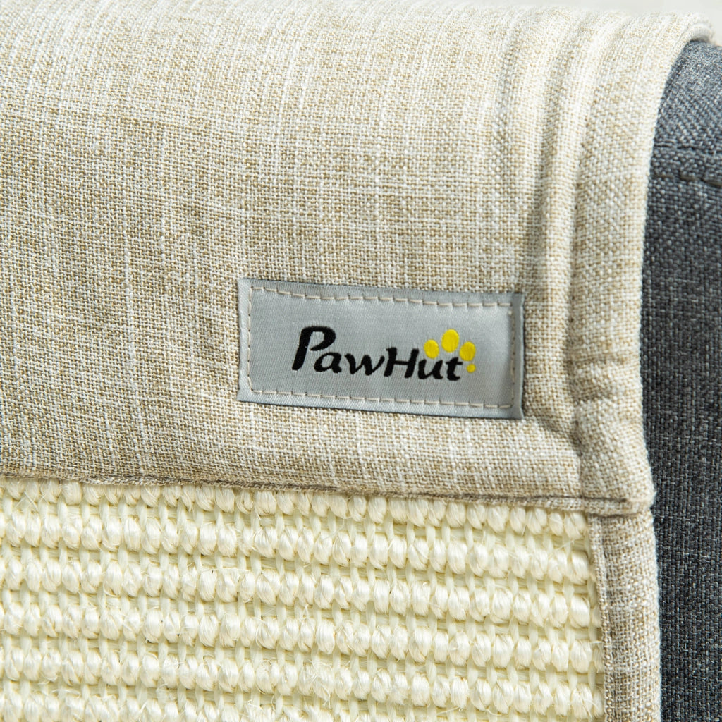 Tappeto graffiato per gatti ¨C zephmum ¨C Sisal beige e grigio 130x45 cm