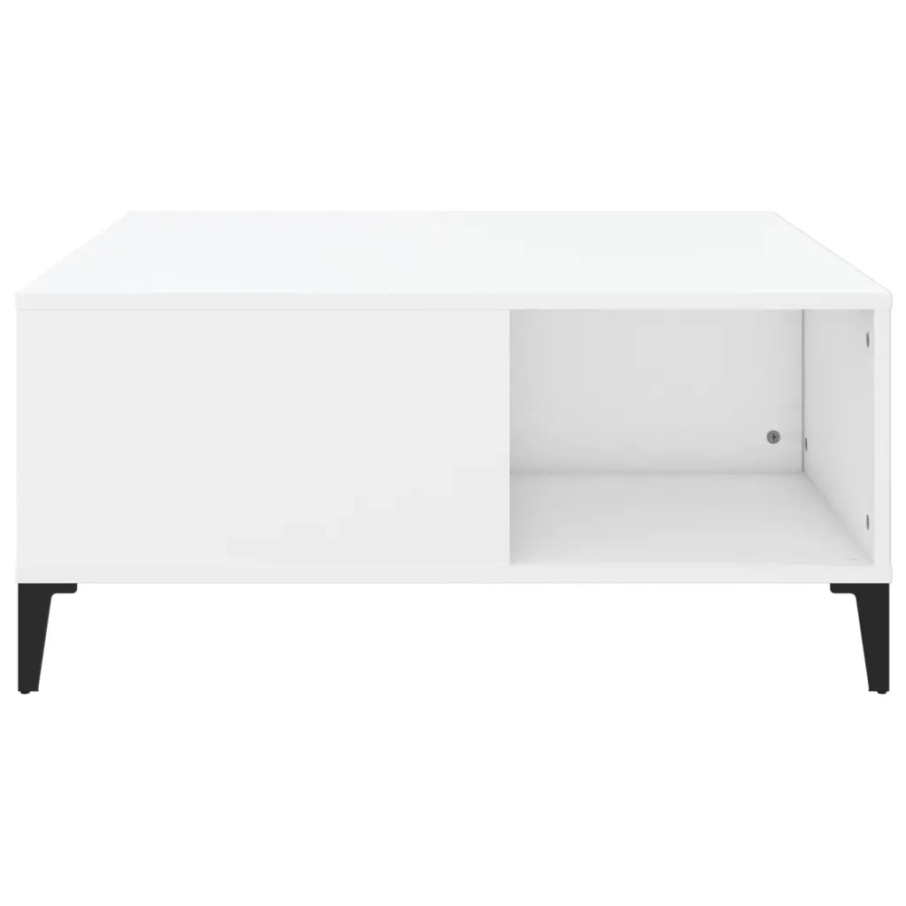 Tavolino da Salotto Bianco 80x80x36,5 cm in Legno Multistrato 821100