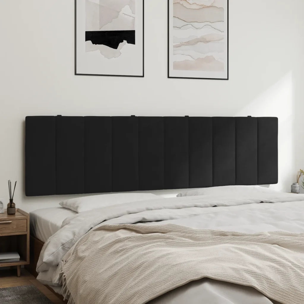 Cuscino Testiera Hanko Nero 180 cm in Velluto 374683