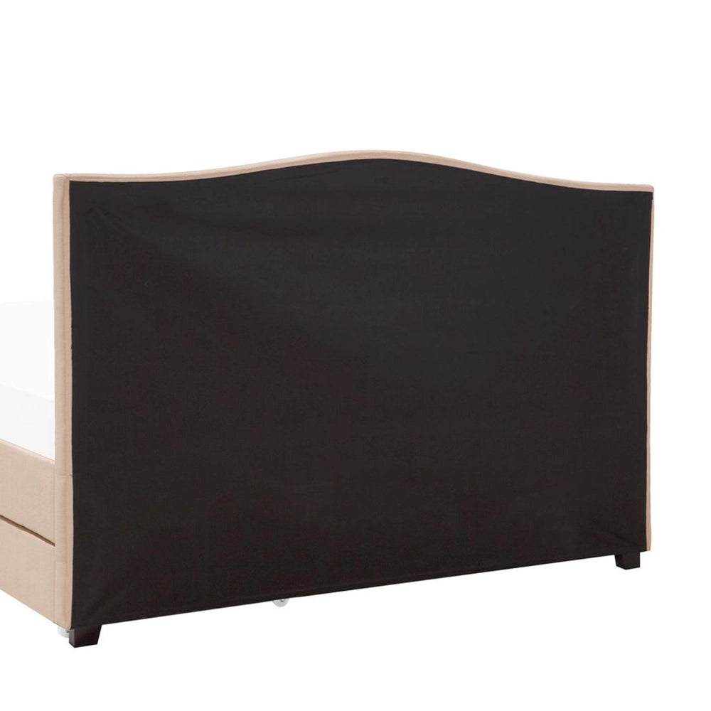 Struttura del letto Cassetto imbottito in poliestere beige Storage 160 x 200 cm Design tradizionale