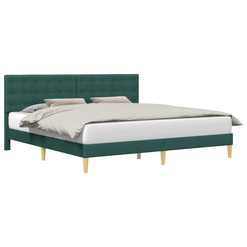 Struttura del letto Verde Scuro 200 x 200 cm Tessuto 42027818