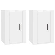 Mobili Porta TV a Parete 2 pz | Armadietto TV | Mobile Porta TV Bianco 40x34,5x60 cm