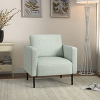 Poltrona 79x76x65 cm in Tessuto Effetto Lino Traspirante Grigio