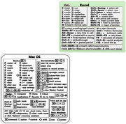 Etichetta di Sticker per Cucitura Rapida - Scortezioni Excel - Etichetta di Rilascio Veloce in Vinile - 2 pezzi - Ideale per MacBook e utenti di Excel - Bianco e verde chiaro
