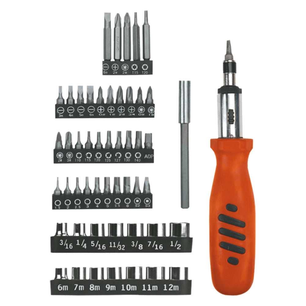 SET AVVITAMENTO CON INSERTI E BUSSOLE set 52 pz  - TOPTOOLS