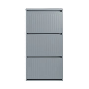 Scarpiera Con 3 Ribalte E 6 Ripiani Scarpiera Con Scomparto Aggiuntivo Portascarpe Salvaspazio Grigio 61x26x120cm FSR165-H-HG