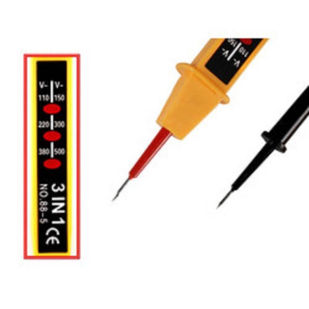Trade Shop - Tester Misuratore Di Tensione Corrente Elettrica Cercafase Voltmetro -