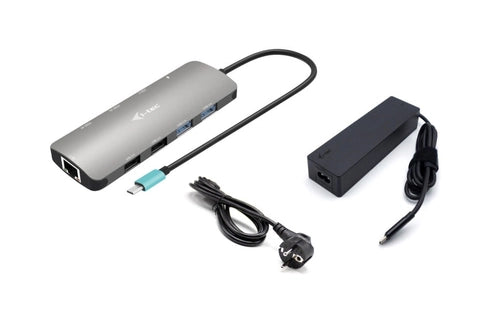 I-tec metal usb-c nano 2x display docking station with pd 100 w + charger 100w - C31NANOHDM2D100