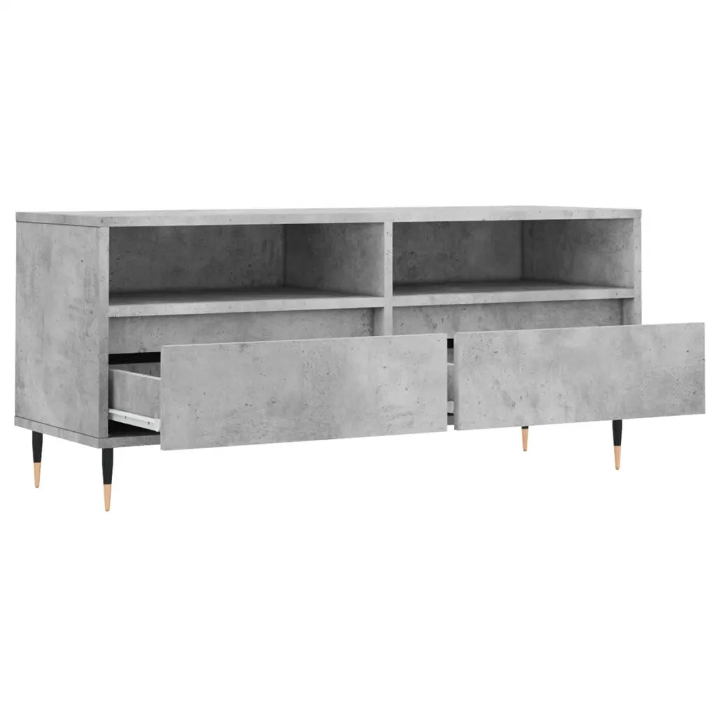 Mobile per TV Grigio Cemento 100x34,5x44,5 cm Legno Multistrato 831232