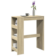 vidaXL Tavolo Bar con Rastrelliera Sonoma 90x40x103,5 cm Multistrato