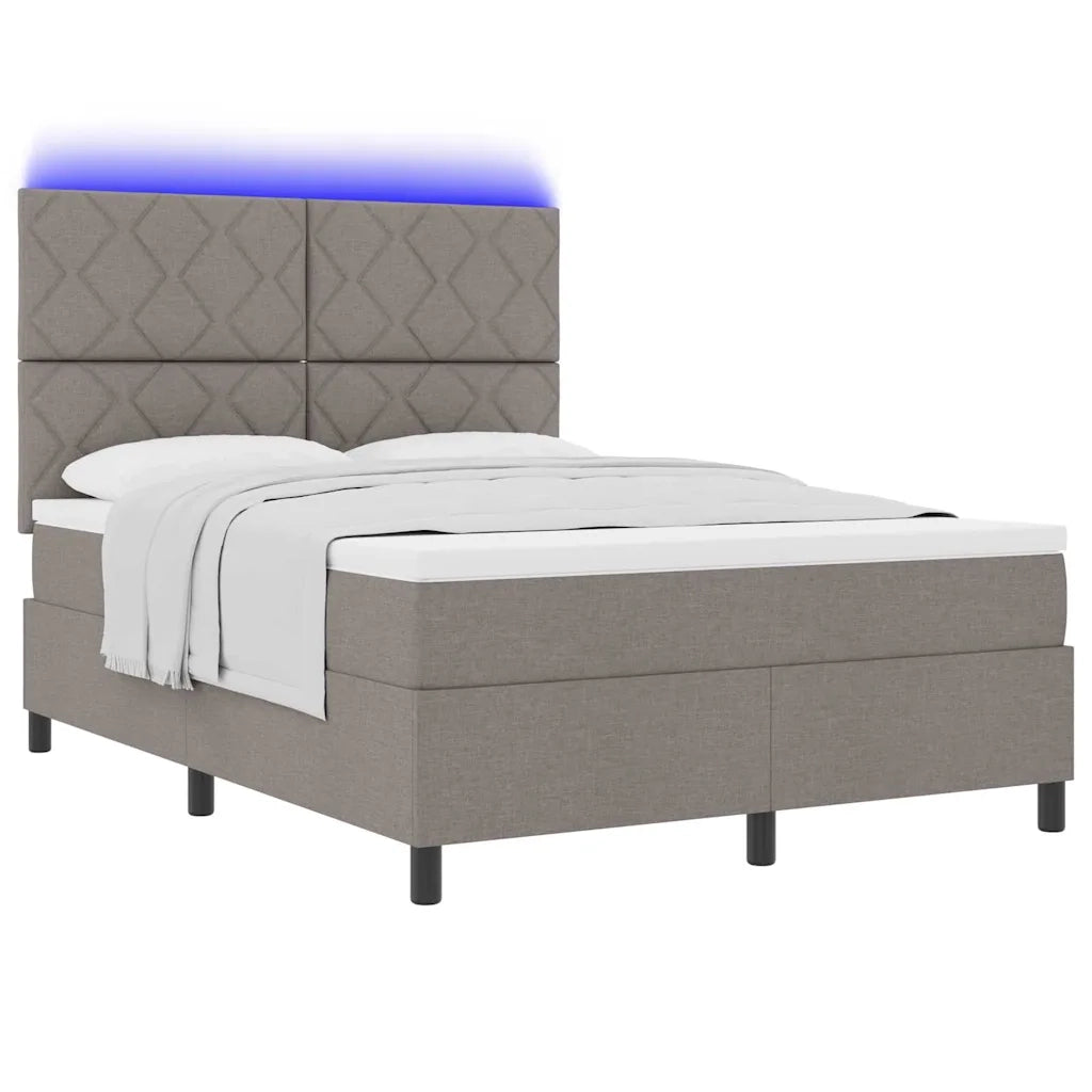 Letto a molle con strisce LED Talpa 140 x 190 cm Tessuto 3342946
