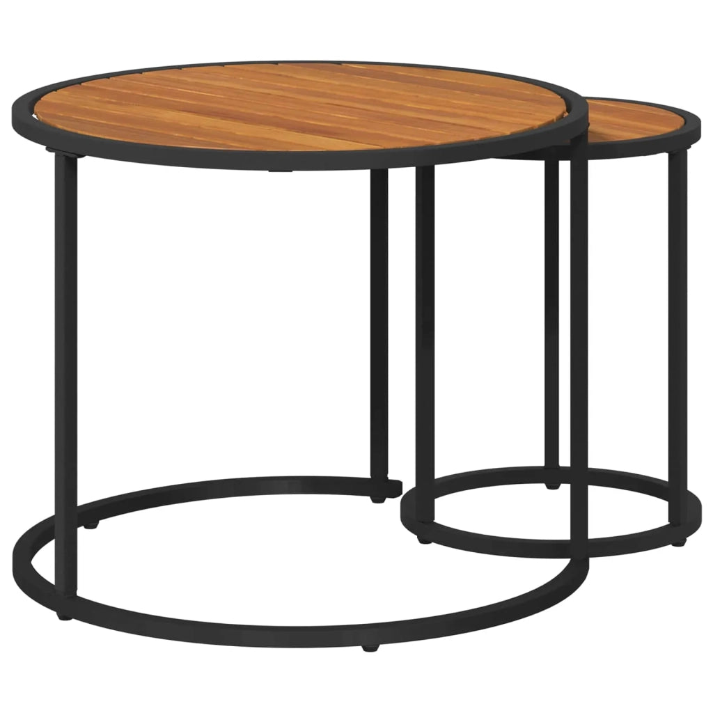 Set di Tavolini da Caffè 2 pcs Legno di Acacia Massello 42026684