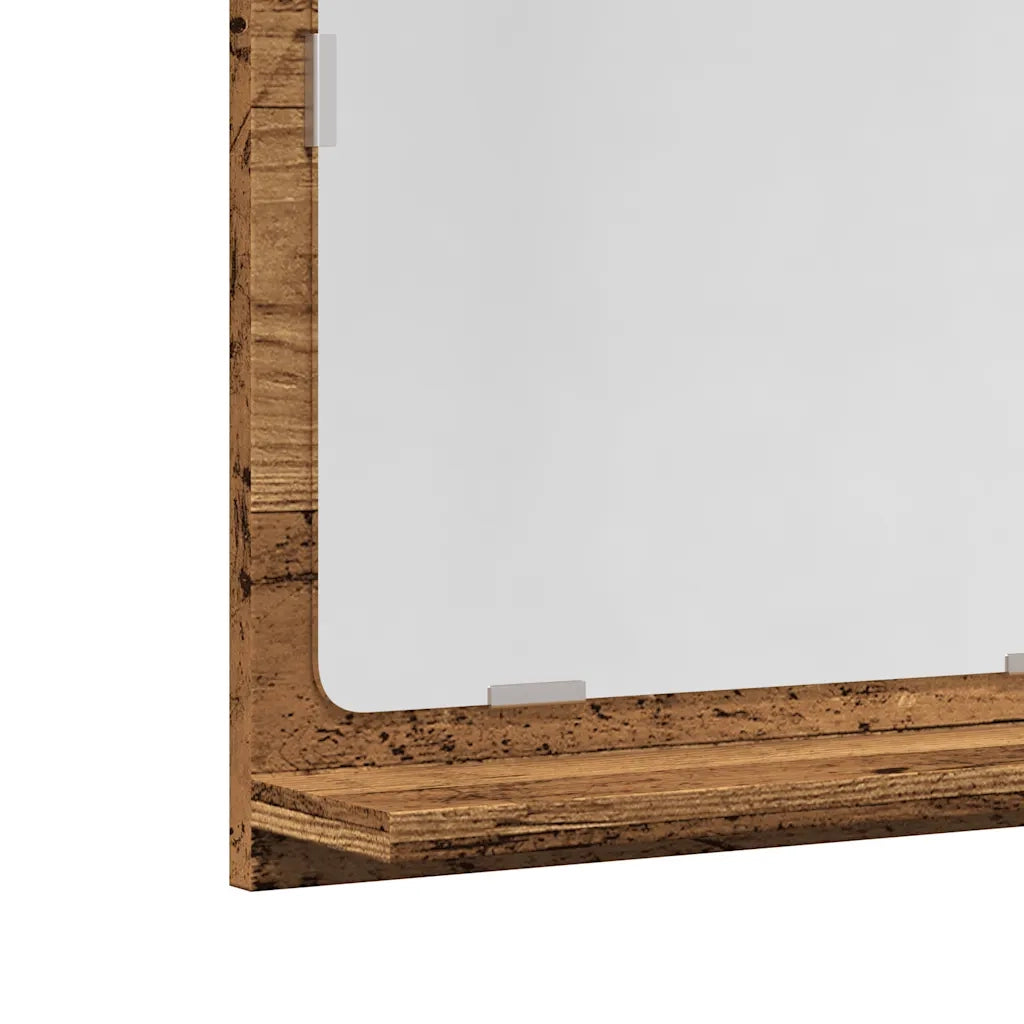 Mobile da Bagno con Specchio Legno Antico 60x11x37cm Truciolato 856197