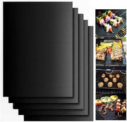 Tovaglie per forno barbecue - Tovaglie per barbecue e forno - Tovaglie riutilizzabili antiaderenti per il fondo del forno, tovaglioli per forno - Nero - 40x33cm - 10 pezzi
