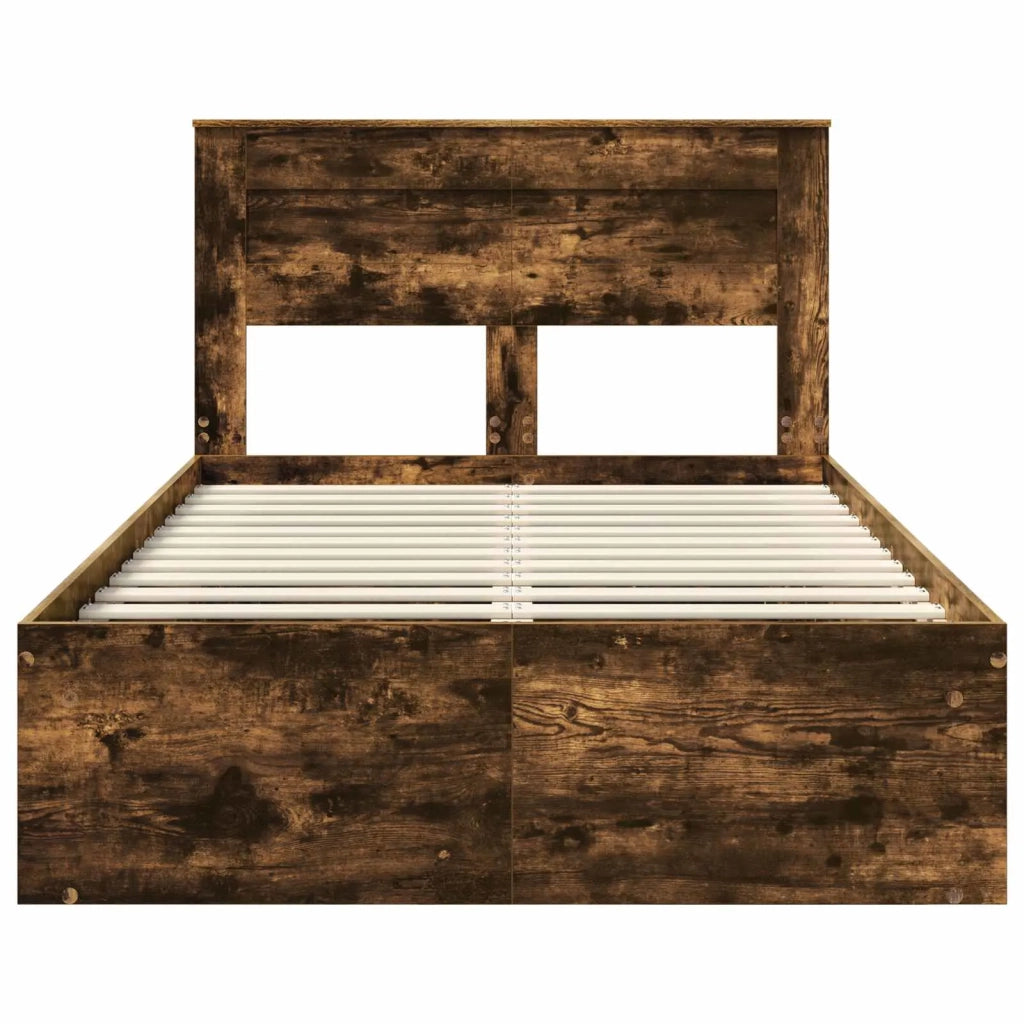 Struttura del letto Rovere fumé 120 x 200 cm Pino massello 3409787