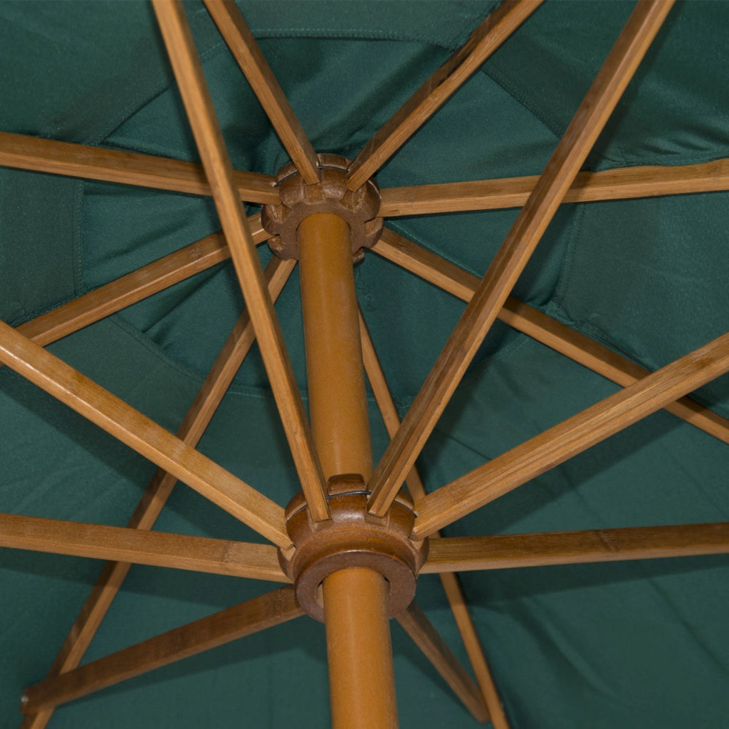 Ombrellone da giardino in legno ¨C zephmum ¨C 2.5m verde scuro
