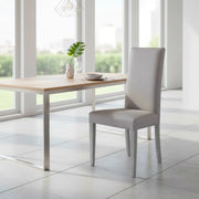 Set 2 Sedie rivestita in tessuto grigio Nancy