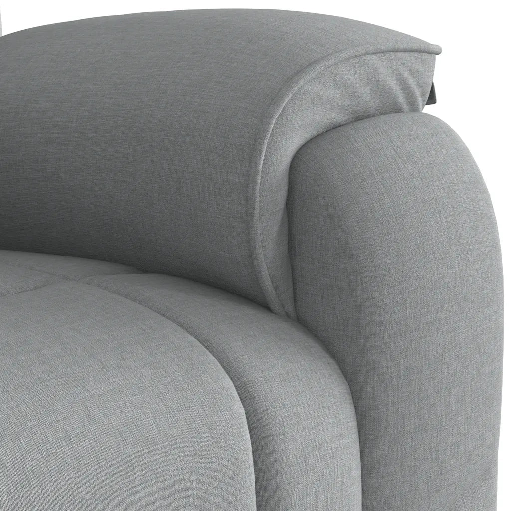 Divano Sedia-Poltrona Reclinabile in Tessuto Grigio Chiaro 928802