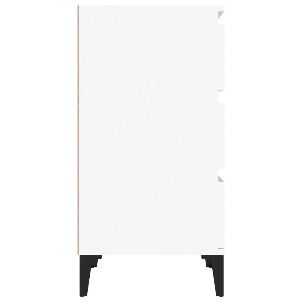 Comodino Bianco 40x35x70 cm in Legno Multistrato 819668