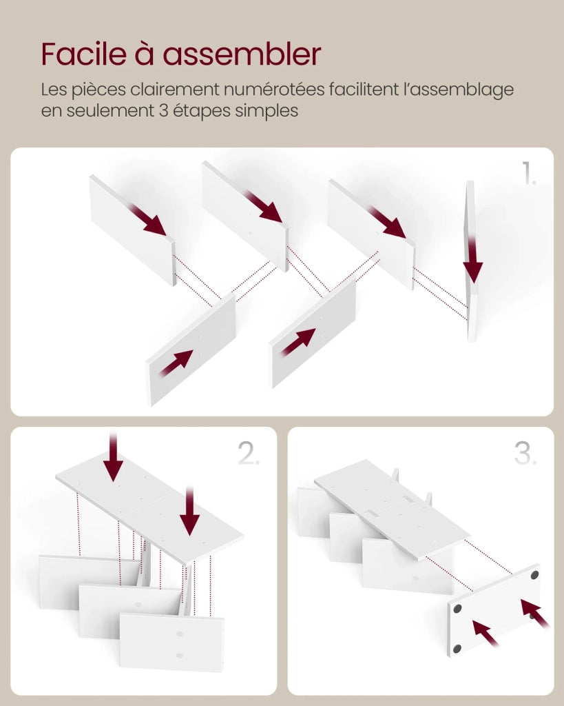 Libreria ad albero indipendente a 5 ripiani scaffale angolare salvaspazio con ripiani per camera da letto soggiorno ufficio bianco 12_0004211