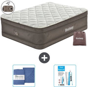 Airbed 2 Persone - 152 x 203 x 51 cm - Marrone - Inclusa pompa - Telaio e Kit di riparazione