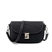 Borsa a tracolla da donna in vera pelle, grande capacit¨¤, piccola borsa quadrata, nera