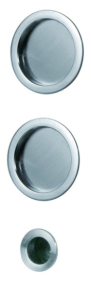 KIT MANIGLIE TONDO CIECO PER PORTE SCORREVOLI Col. cromo satinato