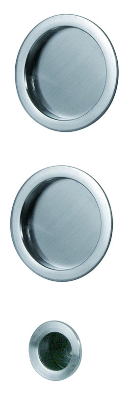KIT MANIGLIE TONDO CIECO PER PORTE SCORREVOLI Col. cromo satinato