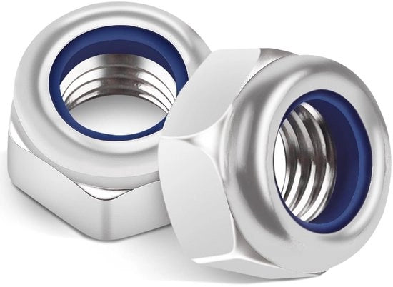 Set di viti a chiusura automatica M3, 10 pezzi in acciaio inox A2, viti a 6 facce DIN985, viti a chiusura per fissaggio e montaggio
