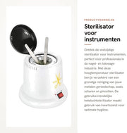 Sterilisatore per strumenti - Sterilizzatore ad alta temperatura - Bianco - Sterilizzatore ad aria calda - Adatto per articoli da nail e tattoo