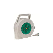 Fervi A010-20 Avvolgicavo con Disgiuntore Termico 4 Prese 2P+T + 1 Schuko Cavo 3x1,5 mm² 20 metri colore Bianco
